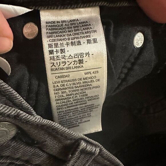 Levi wedgie button fly jeans 28 black - Picture 4 of 12
